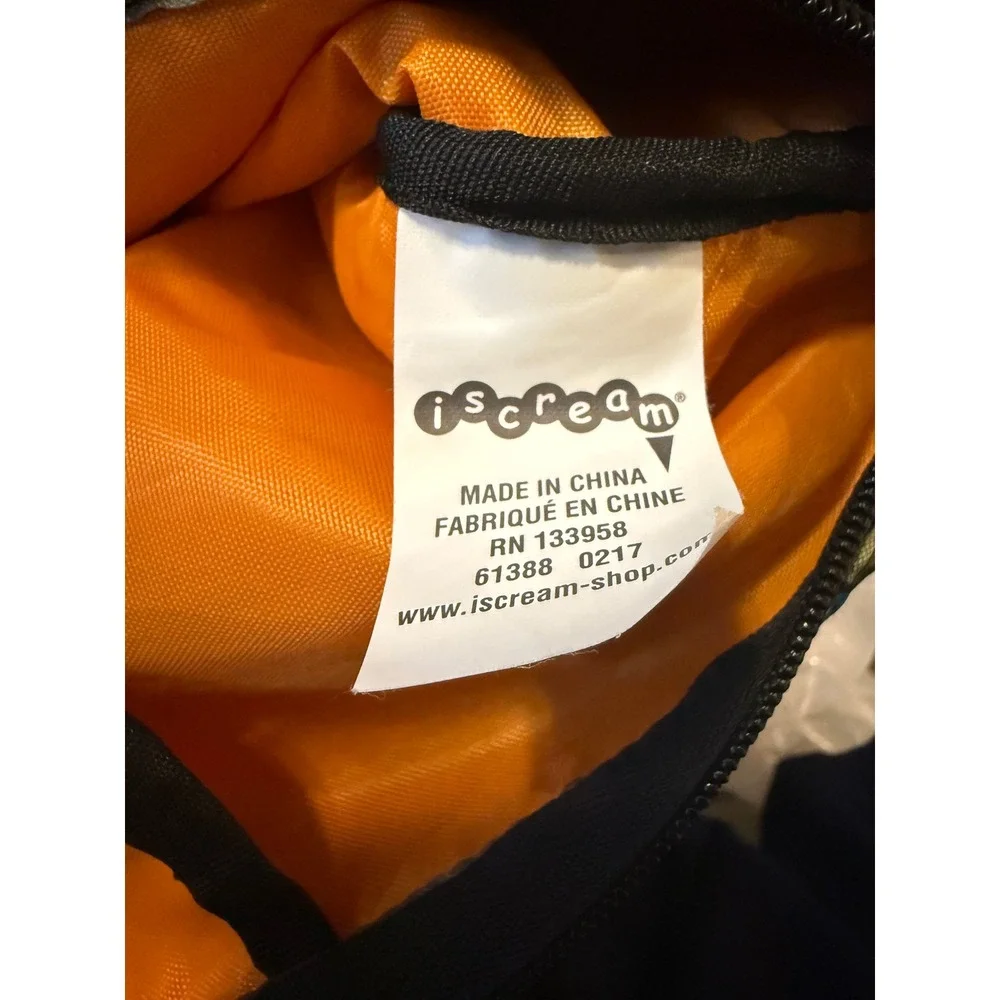 iScream Camo Patchwork Crossbody Bag Messenger Bag‎ Orange Lined